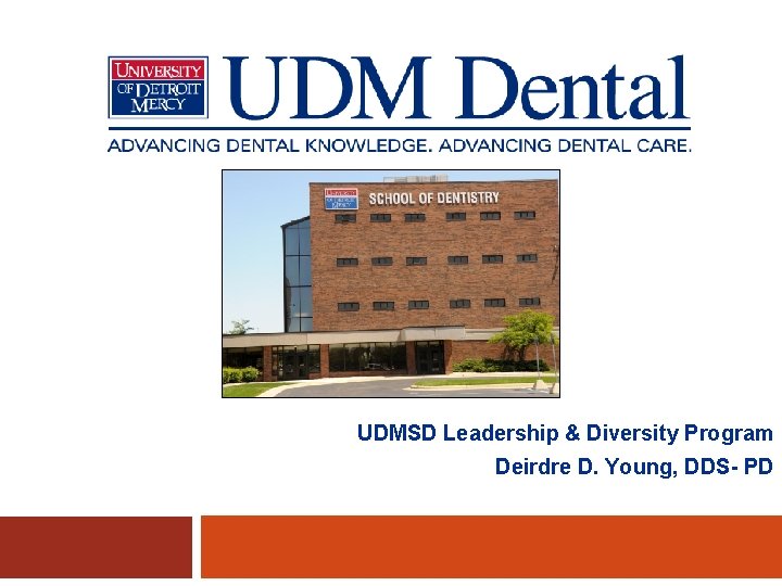 UDMSD Leadership & Diversity Program Deirdre D. Young, DDS- PD 
