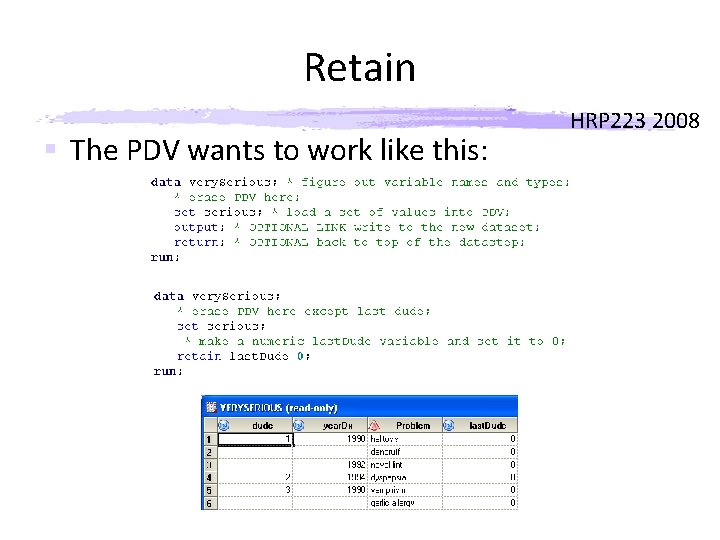 Retain § The PDV wants to work like this: HRP 223 2008 Retain § The PDV wants to work like this: HRP 223 2008
