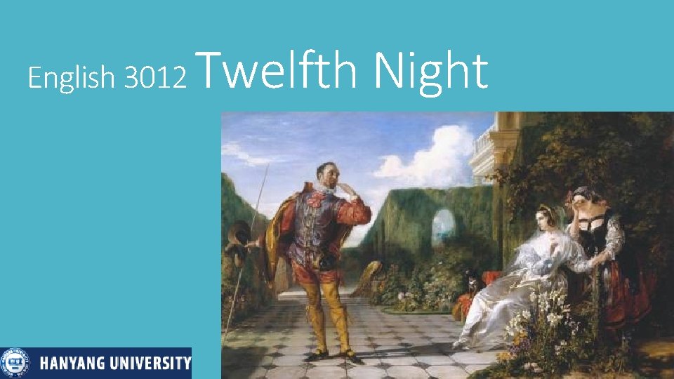 Twelfth Night English 3012 