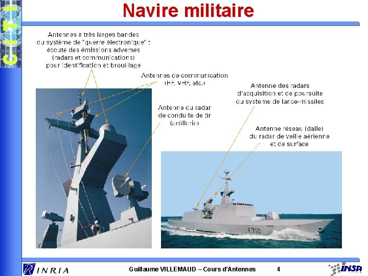 Navire militaire Guillaume VILLEMAUD – Cours d’Antennes 4 