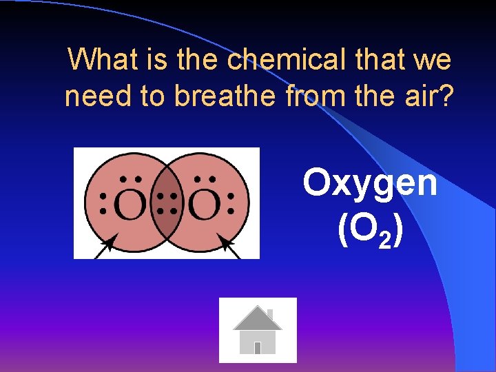 What is the chemical that we need to breathe from the air? Oxygen (O