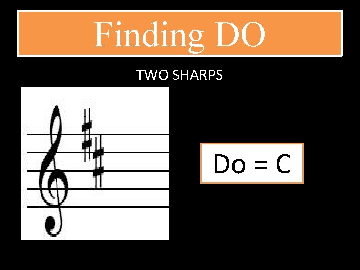 Finding DO TWO SHARPS Do = C 