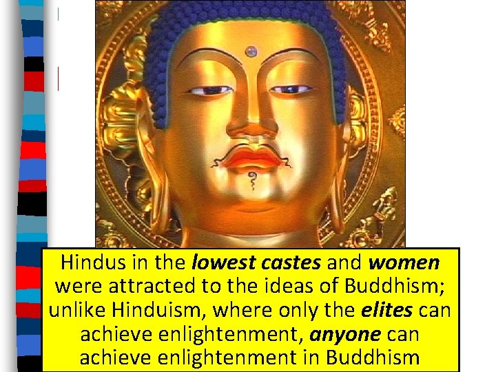 Hindus in the lowest castes and women were attracted to the ideas of Buddhism;