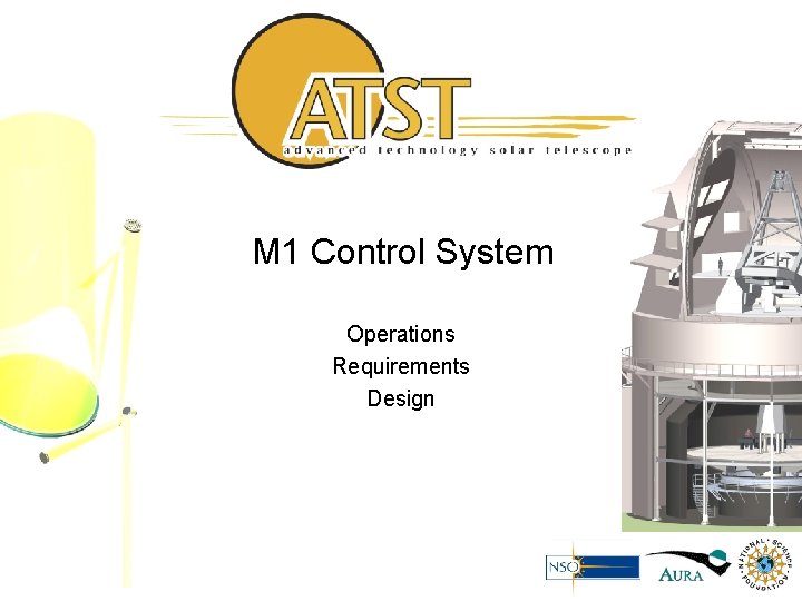 M1 Control Rework M 1 Control System Operations Requirements Design Functional