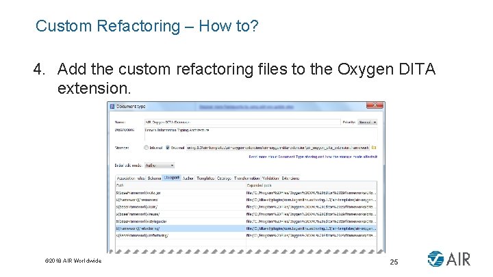 Custom Refactoring – How to? 4. Add the custom refactoring files to the Oxygen