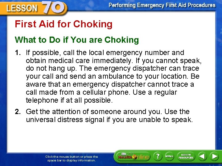 First Aid for Choking What to Do if You are Choking 1. If possible,