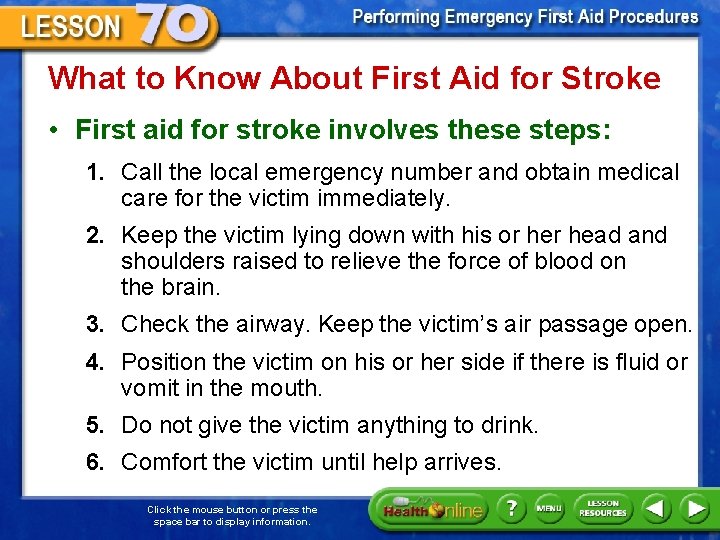 What to Know About First Aid for Stroke • First aid for stroke involves