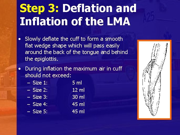 Step 3: Deflation and Inflation of the LMA • Slowly deflate the cuff to