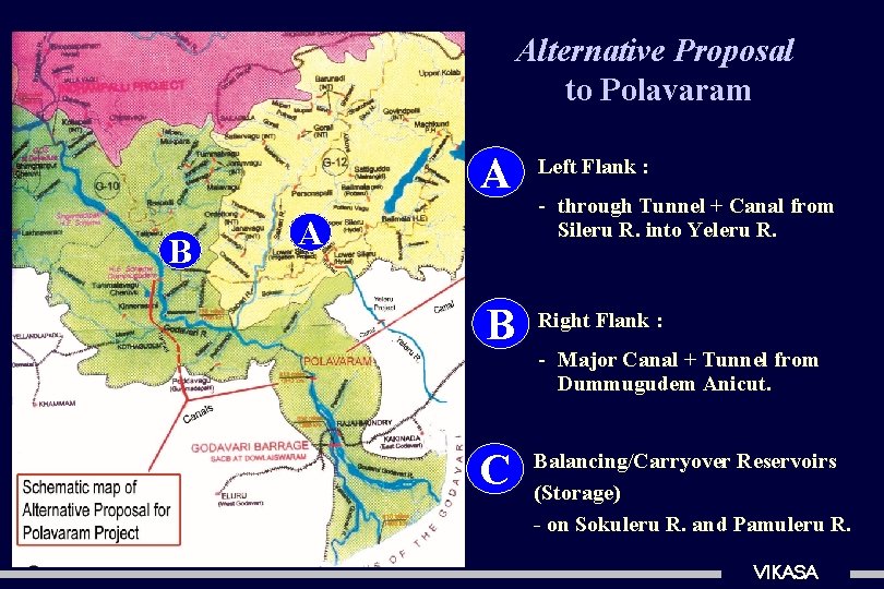 Alternative Proposal to Polavaram B A Left Flank : B Right Flank : A