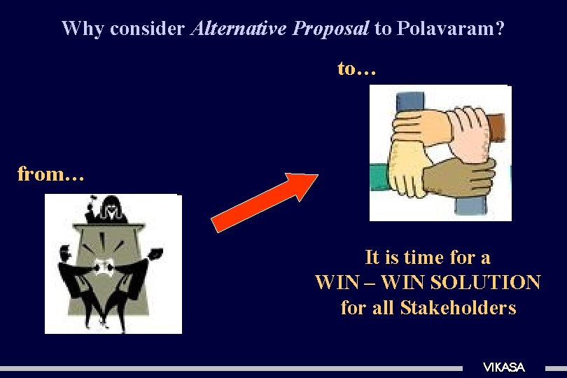 Why consider Alternative Proposal to Polavaram? to… from… It is time for a WIN