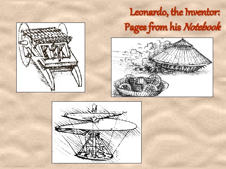 Leonardo, the Inventor: Pages from his Notebook Leonardo, the Inventor: Pages from his Notebook