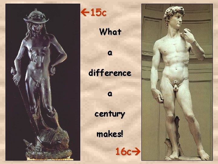 15 c What a difference a century makes! 16 c 15 c What a difference a century makes! 16 c