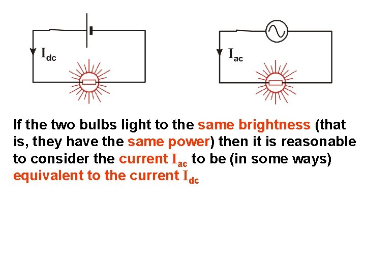 If the two bulbs light to the same brightness (that is, they have the