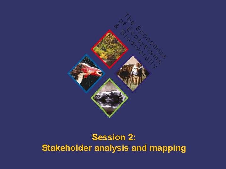 Session 2: Stakeholder analysis and mapping TEEB Training 