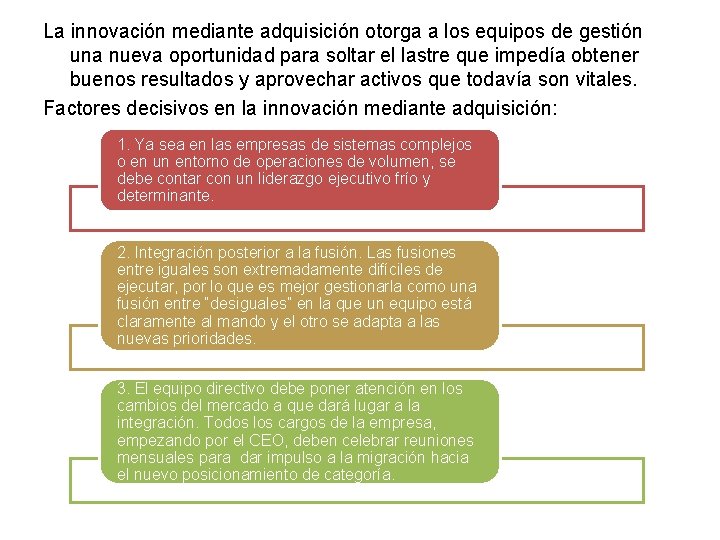 La innovación mediante adquisición otorga a los equipos de gestión una nueva oportunidad para La innovación mediante adquisición otorga a los equipos de gestión una nueva oportunidad para