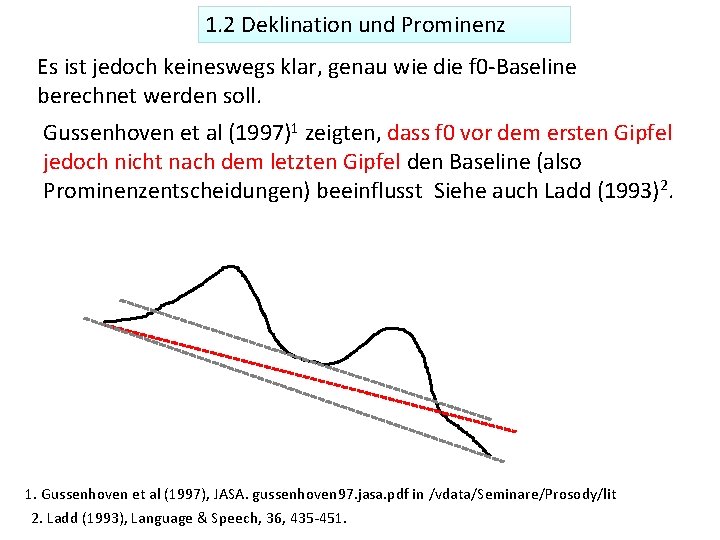 1. 2 Deklination und Prominenz Es ist jedoch keineswegs klar, genau wie die f