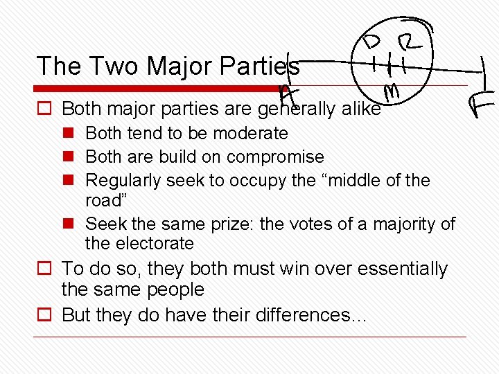 The Two Major Parties o Both major parties are generally alike n Both tend