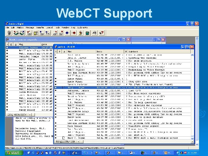 Web. CT Support 