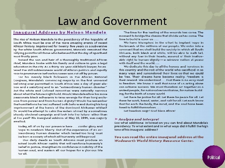 Law and Government 