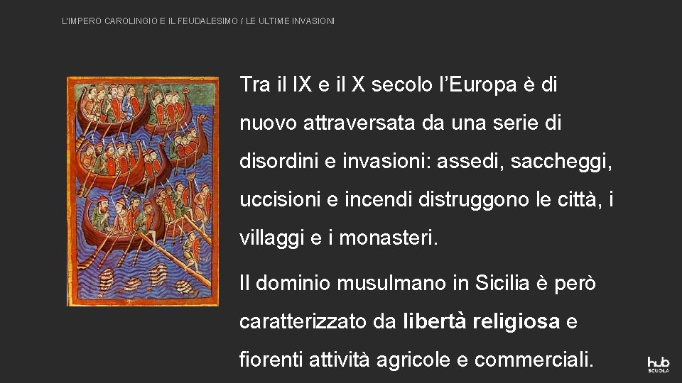 L’IMPERO CAROLINGIO E IL FEUDALESIMO / LE ULTIME INVASIONI Tra il IX e il