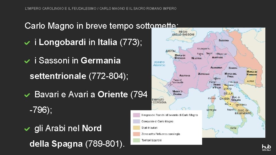 L’IMPERO CAROLINGIO E IL FEUDALESIMO / CARLO MAGNO E IL SACRO ROMANO IMPERO Carlo