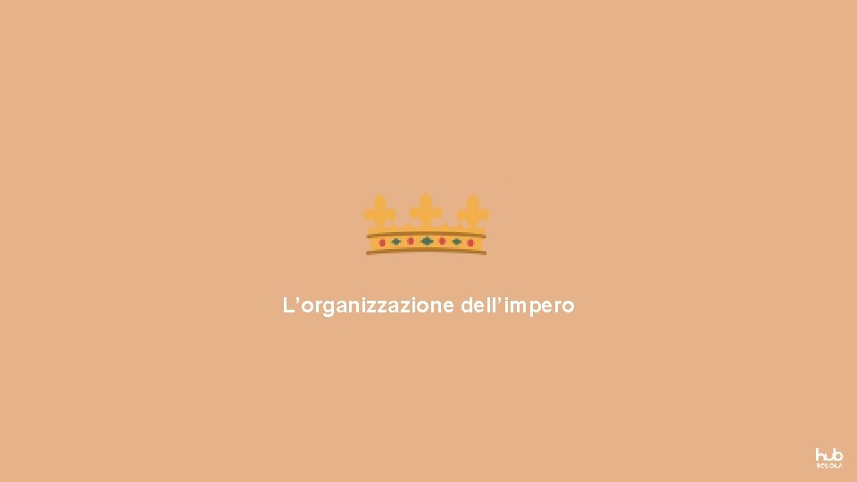 L’organizzazione dell’impero 