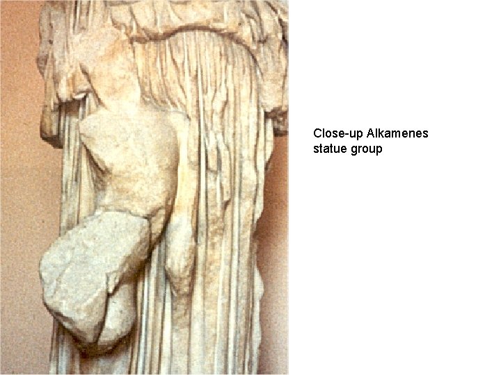 Close-up Alkamenes statue group Close-up Alkamenes statue group