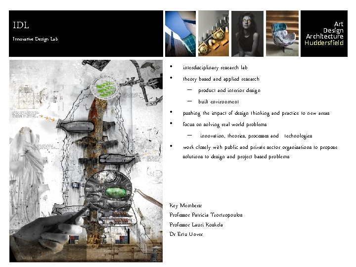 IDL Art Design Architecture Huddersfield Innovative Design Lab • • • interdisciplinary research lab