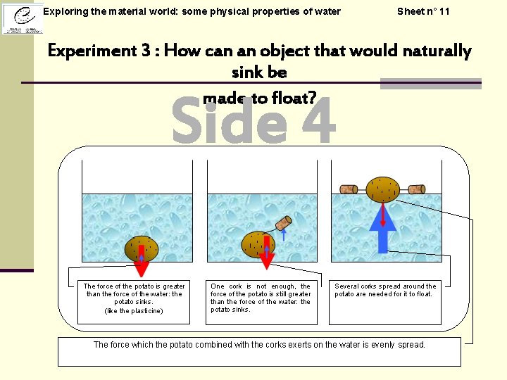 Exploring the material world: some physical properties of water Sheet n° 11 Experiment 3