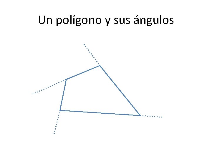 Un polígono y sus ángulos 