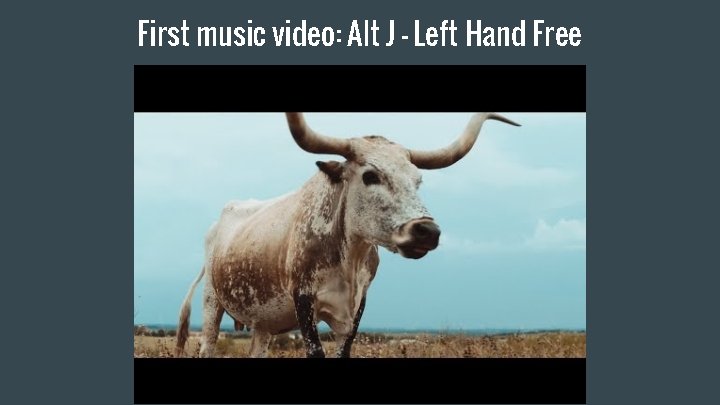 First music video: Alt J - Left Hand Free 
