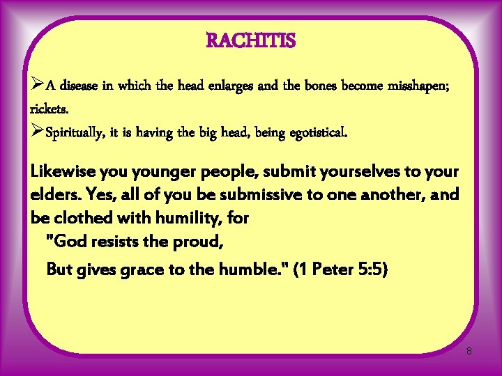 RACHITIS ØA disease in which the head enlarges and the bones become misshapen; rickets.