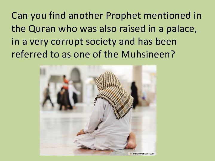 Can you find another Prophet mentioned in the Quran who was also raised in