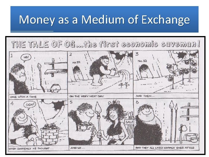 Money as a Medium of Exchange 