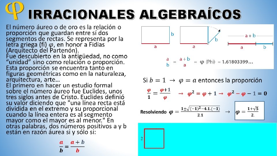 IRRACIONALES ALGEBRAÍCOS • 