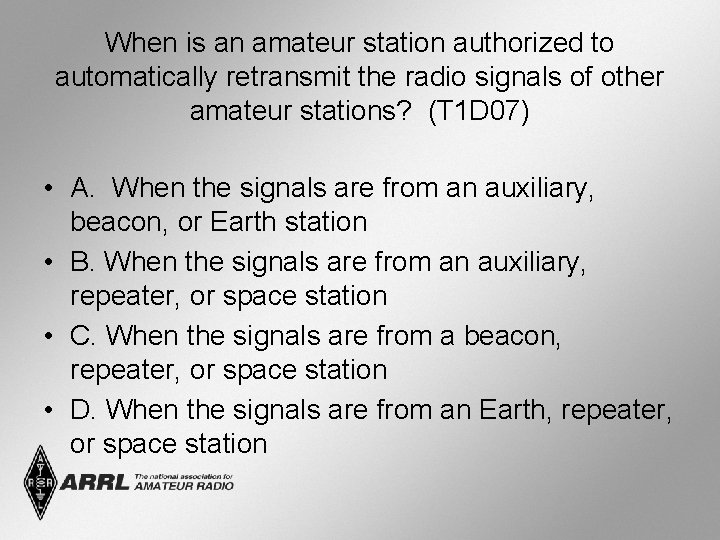 When is an amateur station authorized to automatically retransmit the radio signals of other