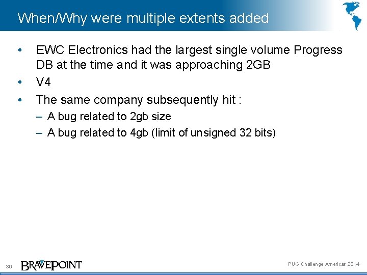 When/Why were multiple extents added • • • EWC Electronics had the largest single