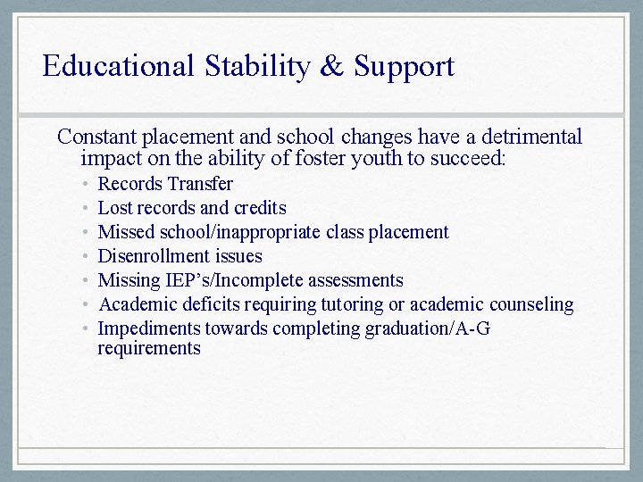 Access to Higher Education for Foster Youth Best