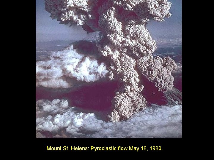 Mount St. Helens: Pyroclastic flow May 18, 1980. 