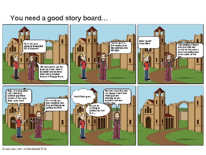 You need a good story board… 25 You need a good story board… 25
