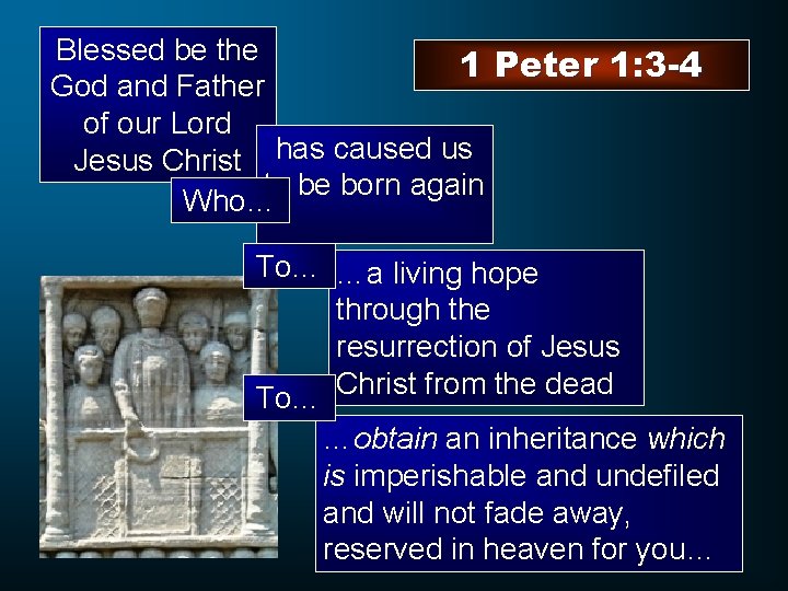 Blessed be the 1 Peter 1: 3 -4 God and Father of our Lord