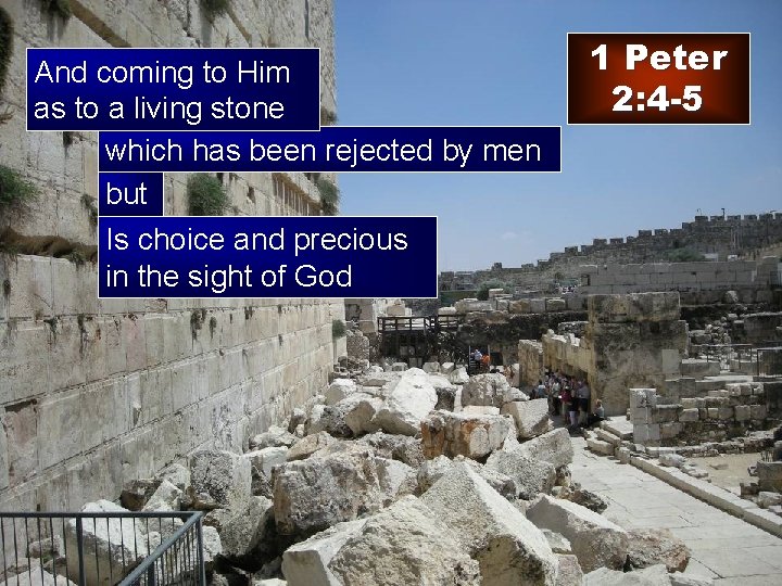 And coming to Him as to a living stone which has been rejected by