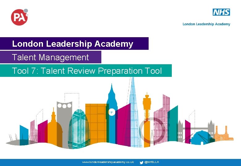 London Leadership Academy Talent Management Tool 7: Talent Review Preparation Tool © PA Consulting