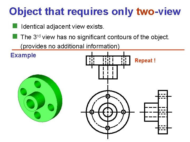Object that requires only two-view Identical adjacent view exists. The 3 rd view has