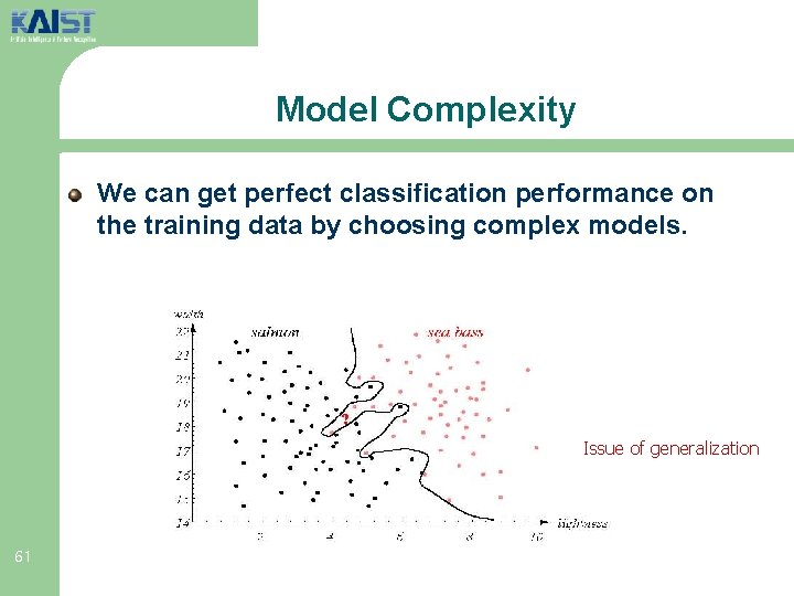 Model Complexity We can get perfect classification performance on the training data by choosing