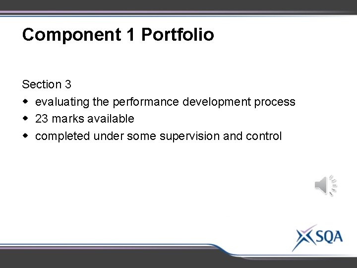 Component 1 Portfolio Section 3 w evaluating the performance development process w 23 marks