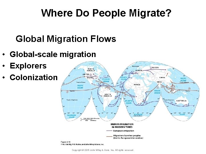 Where Do People Migrate? Global Migration Flows • Global-scale migration • Explorers • Colonization