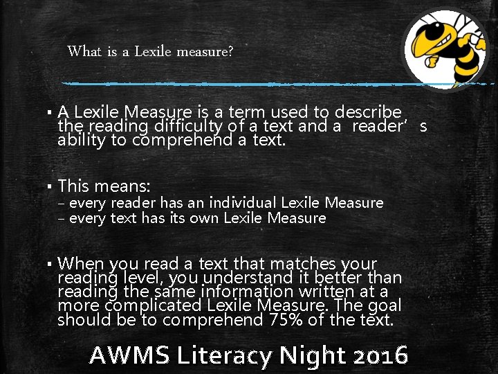 What is a Lexile measure? ▪ A Lexile Measure is a term used to What is a Lexile measure? ▪ A Lexile Measure is a term used to