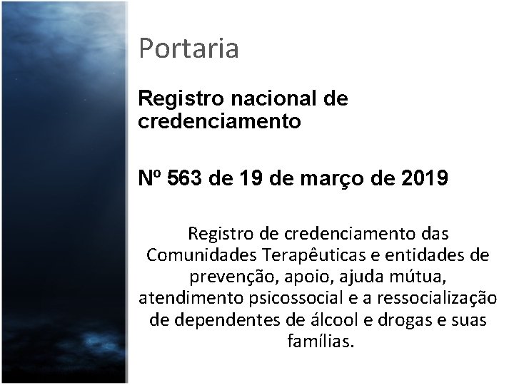 Portaria Registro nacional de credenciamento Nº 563 de 19 de março de 2019 Registro