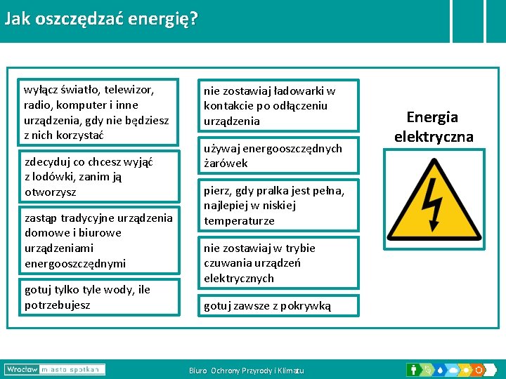 Jak oszczędzać energię? wyłącz światło, telewizor, radio, komputer i inne urządzenia, gdy nie będziesz